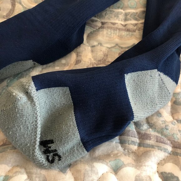 Adidas Navy/White Striped Soccer Socks Size Small - Picture 2 of 5